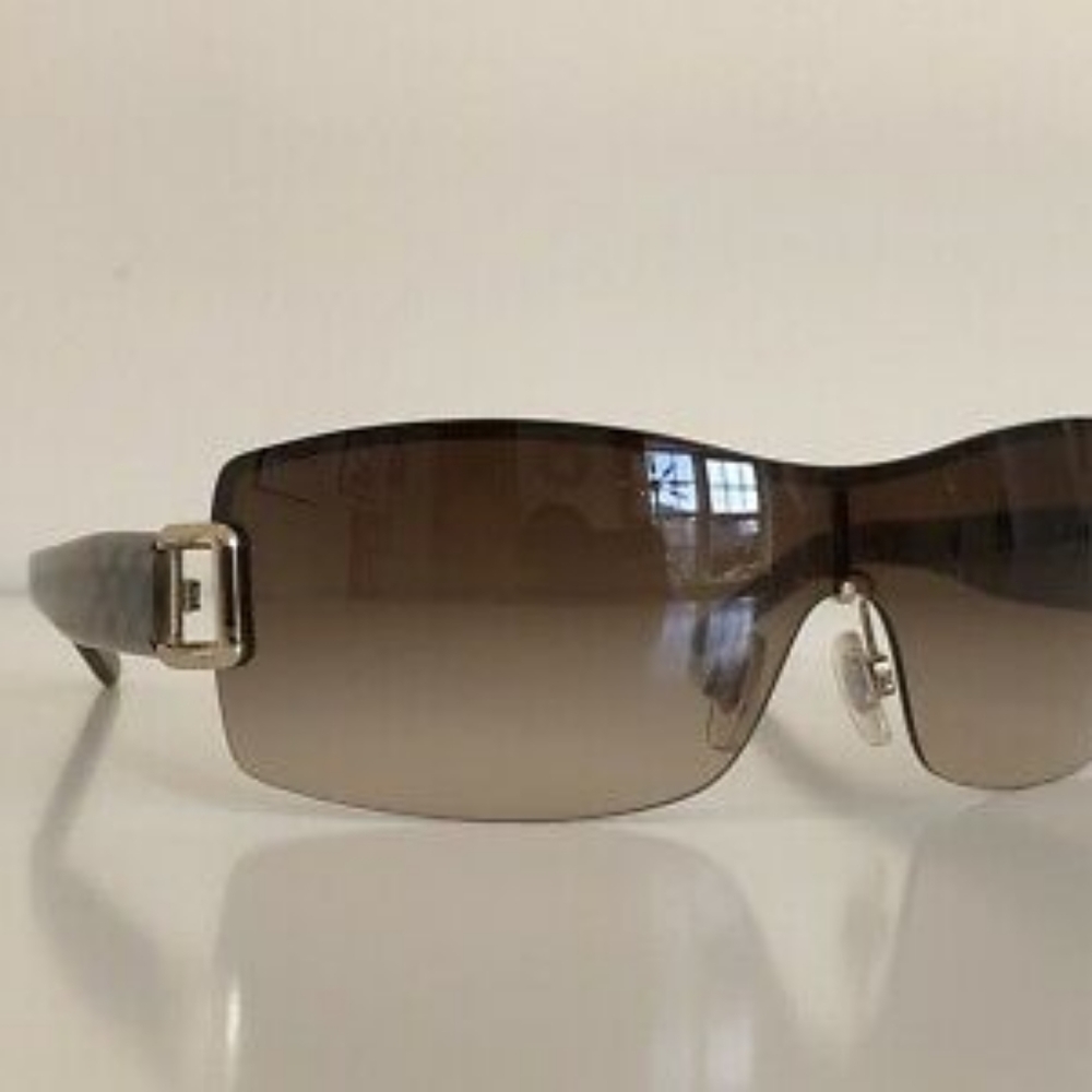 Burberry B 3043 1002/13 Shield Gold Brown Nova Check Sunglasses